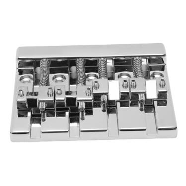 Imagem de Luocute Ponte de Baixo Elétrico de Latão de 4 Cordas para Baixo Hardtail Bridge Espaçamento de Cordas Compatível Com Peças de Reposição Elétricas para HiMass Liga de Zinco Rico Tom