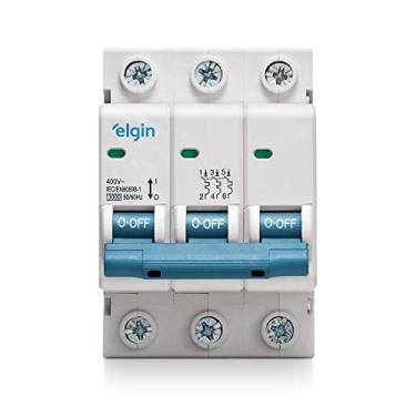 Imagem de Disjuntor Tripolar MCB Curva C 3KA 70A Elgin - 3 Polos, 70 Amperes, Mini