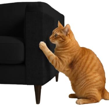Imagem de Arranhador Protetor Adesivo Gatos Pet Sofá, Cama e Moveis Premium - 3 Tamanhos (Preto, 100X50cm)