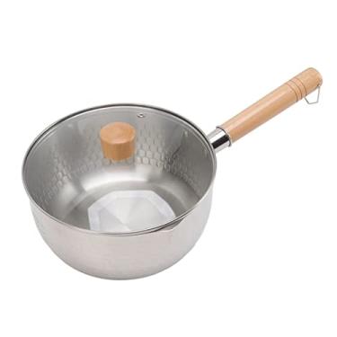 Imagem de Phefop Panela Japonesa Antiaderente, Pote de Leite de Aço Inoxidável 304 Com Tampa, 20cm de Diâmetro para Cozinhar Sopa e Acompanhamentos