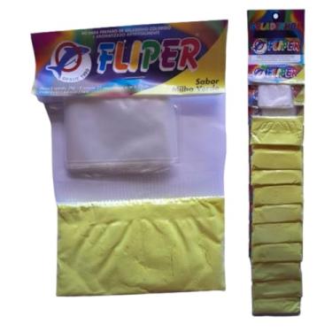 Imagem de Kit geladinho fliper cremoso 1 cartela 10 unid milho verde