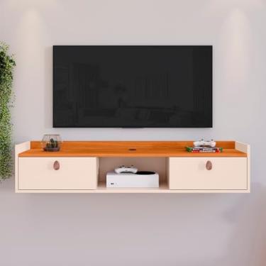 Imagem de Armário para TV de parede 1,20 cm Decoração de interiores Sala de estar/recanto do quarto 2 porta (LIFE OFF/CINAMOMO)