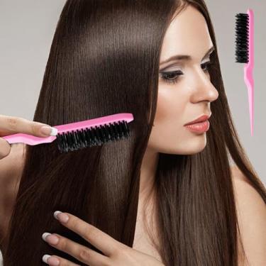 Imagem de Pente de cauda de rato de plástico para pentear cabelo com três fileiras para uso diário e salão de beleza