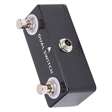 Imagem de XUXHOU Interruptor de Pedal Duplo de Metal, Controlador de Interruptor de Guitarra Momentâneo Lockfree para Reprodução Confortável e Atraente, Leve