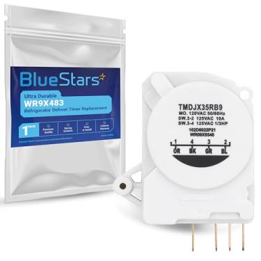 Imagem de BlueStars Substituição do temporizador de descongelamento de geladeira WR9X483 ultra durável – Compatível com refrigeradores GE & Kenmore – Substitui TMDJX35RB9 WR09X10130 WR9M418 WR9X10075 PS310852