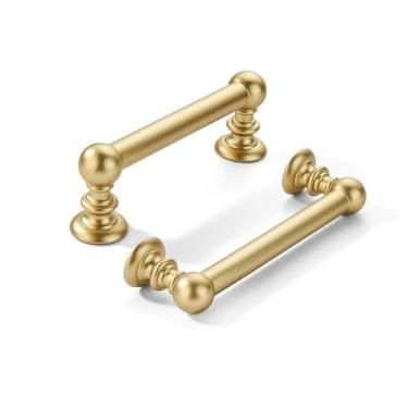 Imagem de khtumeware Pacote com 10 3 polegadas (76 mm) buraco central antigo armário de armário de cozinha resistente para gavetas, penteadeira, alça de banheiro