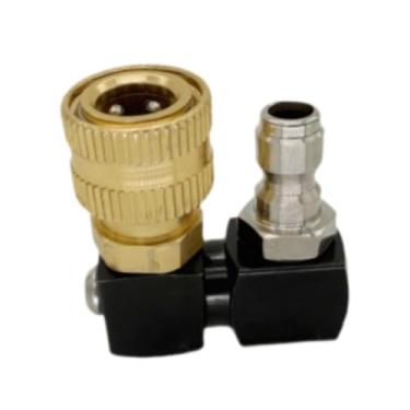 Imagem de Bothyi Conector Giratório para Lavadora de Alta Pressão, Acessórios de Conexão Rápida de 1/4", para Serviço Pesado, Adaptador para Lavadora, Cabeça de alumínio preta