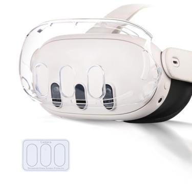 Imagem de 2025 Upgraded Lens Protector Cover for Meta Quest 3, Plastic Hard Protective Shell Cover for Oculus Quest 3, Accessories for Quest 3 - Frosted Clear