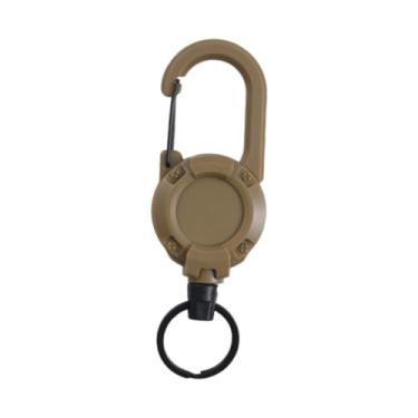 Imagem de simhoa Porta-crachá retrátil portátil com cordão, ideal para trekking, escalada, mochilão e atividades ao ar livre, Marrom