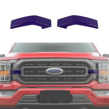 Imagem de Capa de grade de farol de para-choque dianteiro compatível com Ford F150 2021-2025+, capa de inserções de grade do radiador da grade dianteira, acessórios externos
