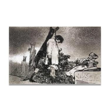 Imagem de LKXGRRSFG Here NeitherFrancisco De Goya Impressão em tela romântica espanhola - Obra-prima do influente pintor romântico 80 x 104 cm sem moldura