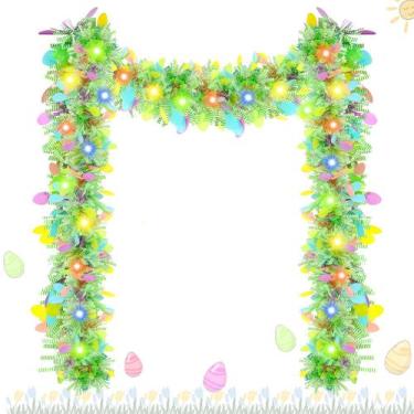 Imagem de Ouropel de Páscoa Garland Chuangdi 5m com luz de corda LED