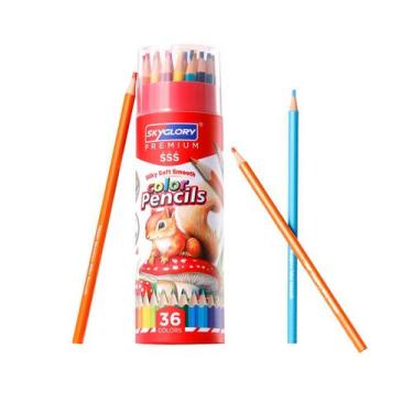 Imagem de Conjunto de lápis de cor premium de 36 cores, 12 unidades com armazena