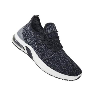 Imagem de Tênis de corrida genéricos macios preto/cinza para homens - Lightbek O