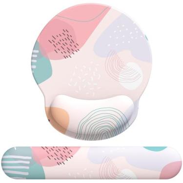 Imagem de O conjunto de mouse pad oferece suporte ergonômico de espuma viscoelás