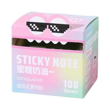 Imagem de Notas Adesivas Transparentes Coloridas 105/108 Folhas Em Rolo Material