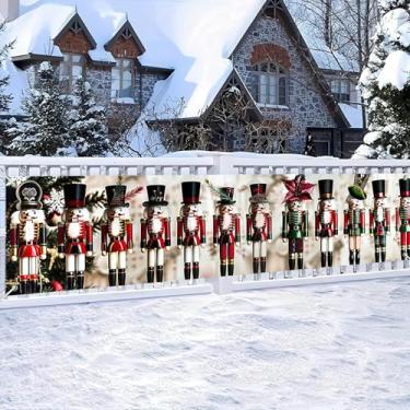 Imagem de BlissYard Faixa de Feliz Natal 188 x 43 centímetros Quebra-Nozes Soldado Pano de Fundo Feriado Brinquedo Festivo Soldados Guirlanda para Interior Exterior Quintal Varanda Festa Decoração Sazonal Foto