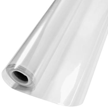 Imagem de Rolo de papel de contato transparente de 32,8 m, protetor de parede de 45 cm de largura, película aderente estática para proteção de tinta, removível, fácil de cortar e instalar