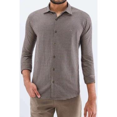 Imagem de Camisa Manga Longa Slim Flanela Ogochi 001514092 Caqui-Masculino