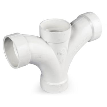 Imagem de SUPPLYGIANT (Pacote com 10) 7,6 cm x 7,6 cm x 7,6 cm x 7,6 cm x 7,6 cm Cubo de encaixe de luminária dupla de PVC DWV – Dreno de PVC, Resíduos e Ventilação