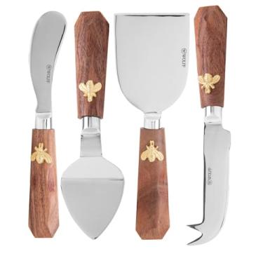 Imagem de WOLFF - Conjunto 4 Peças para Queijo New Bee 17,5cm x 4cm Aço Inox