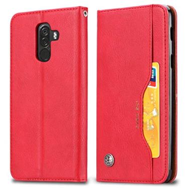 Imagem de Knead Skin Texture Horizontal Flip Leather Case for Xiaomi Pocophone F1, with Photo Frame & Holder & Card Slots & Wallet (Color : Red)