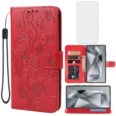 Imagem de Vavies Capa para Galaxy S25 Ultra/para Samsung S25Ultra SM-S938U Capa carteira com protetor de tela de vidro temperado couro flip suporte para cartão de crédito capa de telefone para Samsung Galaxy