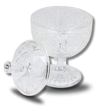 Imagem de Pote Bomboniere de Vidro 250ml – Elegante com Tampa, Para Balas, Chocolates e Decoração