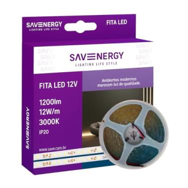 Imagem de Fita LED 12V 12W/m 3000K 5m 120LEDs/m IP20 Save Energy