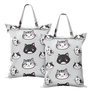 Imagem de SEHANY 2 peças de sacos grandes de lavanderia com alça, à prova d'água, bolsa de roupa para viagem e natação