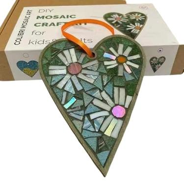 Imagem de Kit de Mosaico DIY Telhas Vidro para Artesanato Pacote Materiais Amantes Criativo Adultos e Adolescentes Decoração Casa