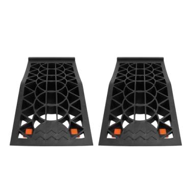 Imagem de LiebeWH Rampas de Serviço para Veículos Pesados, Rampas Portáteis de Serviço de Veículos PP 6 Toneladas para Manutenção e Trocas de óleo 17,32 X 9,45 X 3,14 Polegadas