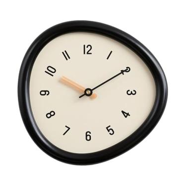 Imagem de Relógio de parede Relógio de parede geométrico moderno minimalista, funcionamento silencioso e alimentado por bateria para decoração de casa(Grande)