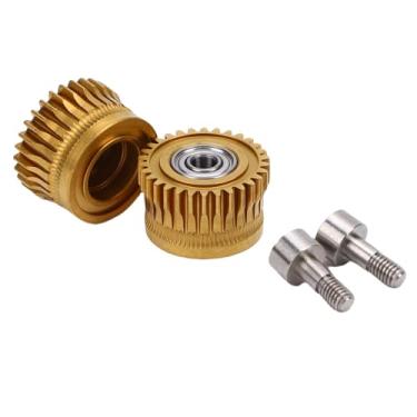 Imagem de YWBL-WH Kit de Engrenagens de Extrusora, Engrenagem de Extrusora de Rolamento Duplo Revestida Com DLC de Aço Endurecido para K1 K1C Ender 3 V3 Plus, Design à Prova de Ferrugem 55 HRC Tratado