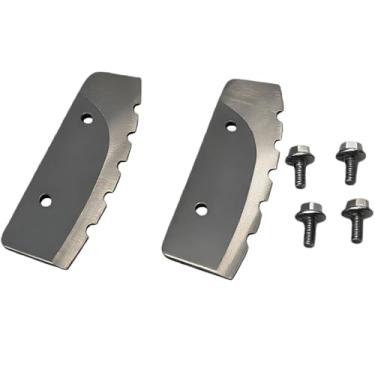 Imagem de EVYLNORRS Lâminas planas de substituição para eixo helicoidal de 20 cm - pacote com 2 compatíveis com Eskimo Quantum, Rocket & Strikemaster, com parafusos e porcas para trado de pesca no gelo manual e