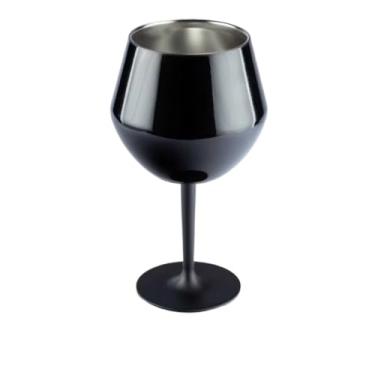 Imagem de Taça Copo Térmico De Aço Inoxidável 2 Em 1 Para Gin Vinho Cerveja Drink Bebidas 14oz(Preto)