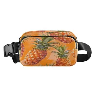 Imagem de CEBUGI Pochetes de caminhada para homens e mulheres, pochetes modernas resistentes à água de abacaxi com cinto ajustável para treino, viagem, corrida