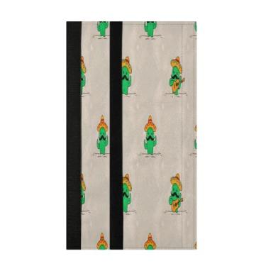 Imagem de STAYTOP 2 peças de capas de maçaneta de geladeira Sombreros usando cactos, capas de maçaneta para geladeira e forno de micro-ondas, mantenha seu aparelho de cozinha limpo de gotejamentos, óleo