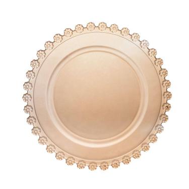 Imagem de Prato para Sobremesa de Cristal Daisy Âmbar 20cm Wolff