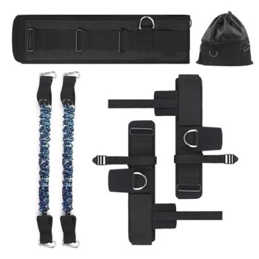 Imagem de Conjunto de Bandas Força para Pernas Vertical Jump Trainer Treinamento Basquete Futebol Vôlei Boxe Desenvolve Potência Explosiva Agilidade Corda Elástica Ajustável Todos os Níveis TPE