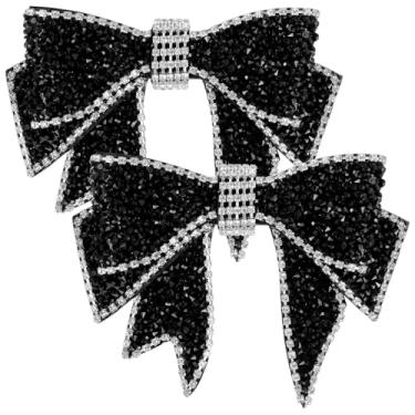 Imagem de 1 Par Flor De Sapato De Arco Enfeite De Sapato De Arco De Strass Fivelas De Sapato Decorativas Laço De Strass Encantos De Sapato De Arco Pequenos Strass Grampo Noiva Manual
