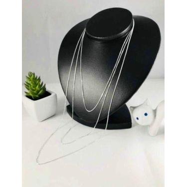 Imagem de Conj. 3 Correntes Veneziana Prata Legitima 925 45, 60, 70 Cm