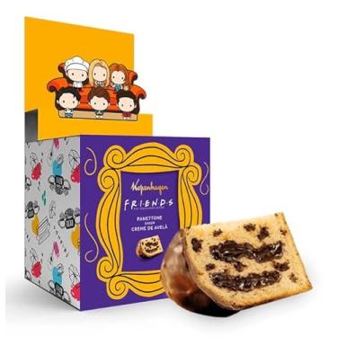 Imagem de Panettone Friends Kopenhagen Recheado Creme de Avelã Coberto Com Chocolate ao Leite 630g Embalagem Colecionável