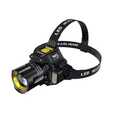 Imagem de Lanterna De Cabeça LED Recarregável Com Sensor COB Zoom À Prova d'Água