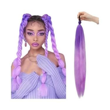 Imagem de Extensões De Cabelo Coloridas Sintéticas Em Rabo De Cavalo Longo E Lis