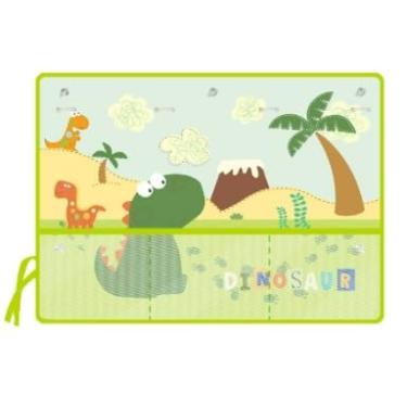 Imagem de Persiana de janela de carro de desenho animado, bonito universal dobrável estático aderente janela lateral protetor solar do carro bloco de calor (10,24" × 7,221.0 cm, dinossauro)