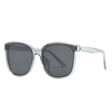 Imagem de Óculos de Sol Femininos com Armação Pequena e Rebites, Proteção UV400, para Esportes ao Ar Livre, Corrida e Ciclismo, Cinza