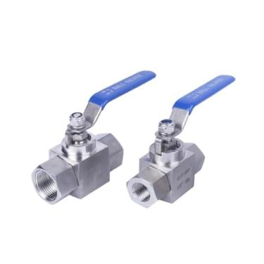 Imagem de 1 peça 1/10.2 cm 3/20.3 cm 1/5.1 cm 3/10.2 cm 2.5 cm fêmea 304 válvula de esfera de desligamento de aço inoxidável (1 polegada)