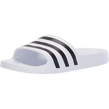Imagem de adidas Adilette Aqua Chinelo feminino, White/Black/White, 9