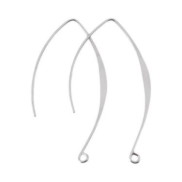 Imagem de Ganchos De Brinco Em Forma De V Hipoalergênicos De 45mm, 10 a 20 Peças